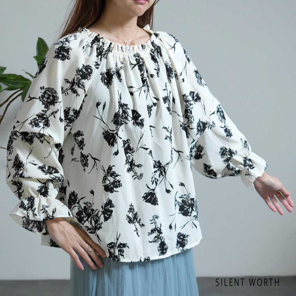 Floral Pattern Shirt/Blouse 花卉圖案繫扣襯衫/襯衫 (CALA # 1109401)
