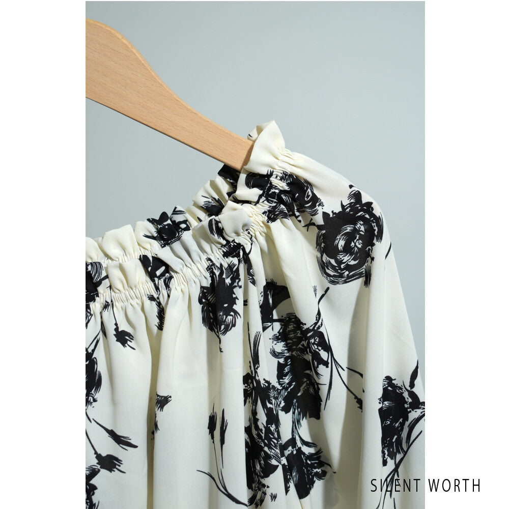 Floral Pattern Shirt/Blouse 花卉圖案繫扣襯衫/襯衫 (CALA # 1109401)