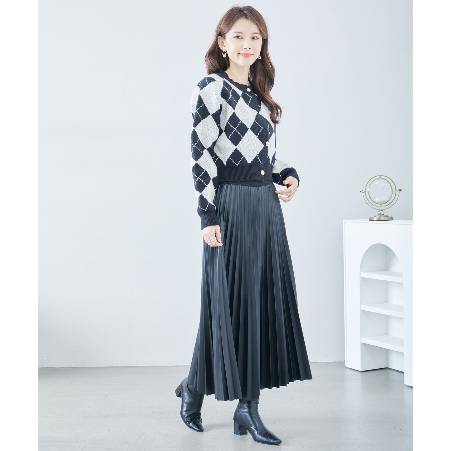 Cardigan Argyle Pattern 開襟衫-菱形圖案