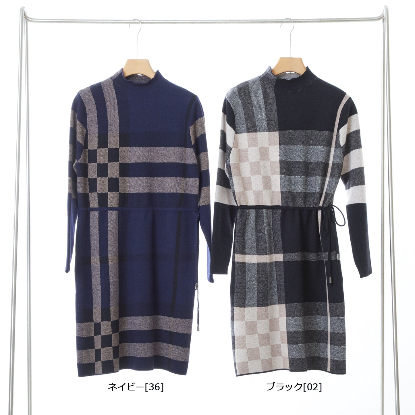 Plaid Knit Dress 格子針織連身裙