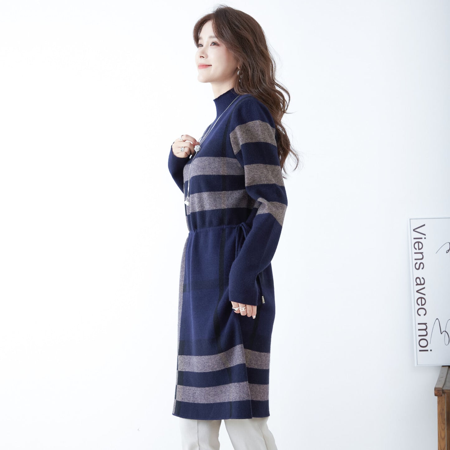 Plaid Knit Dress 格子針織連身裙