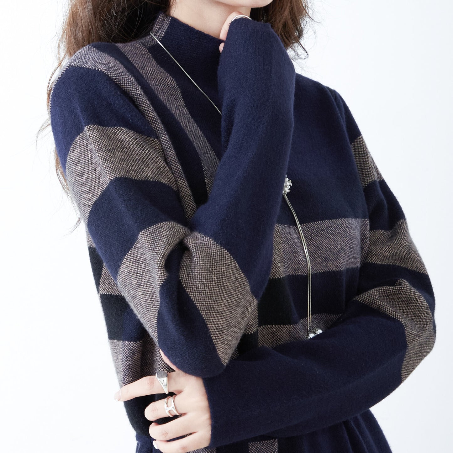 Plaid Knit Dress 格子針織連身裙