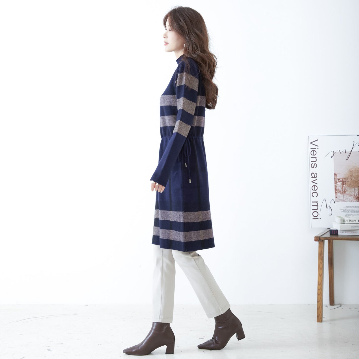Plaid Knit Dress 格子針織連身裙