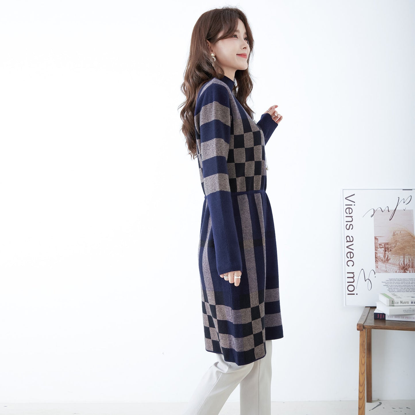 Plaid Knit Dress 格子針織連身裙