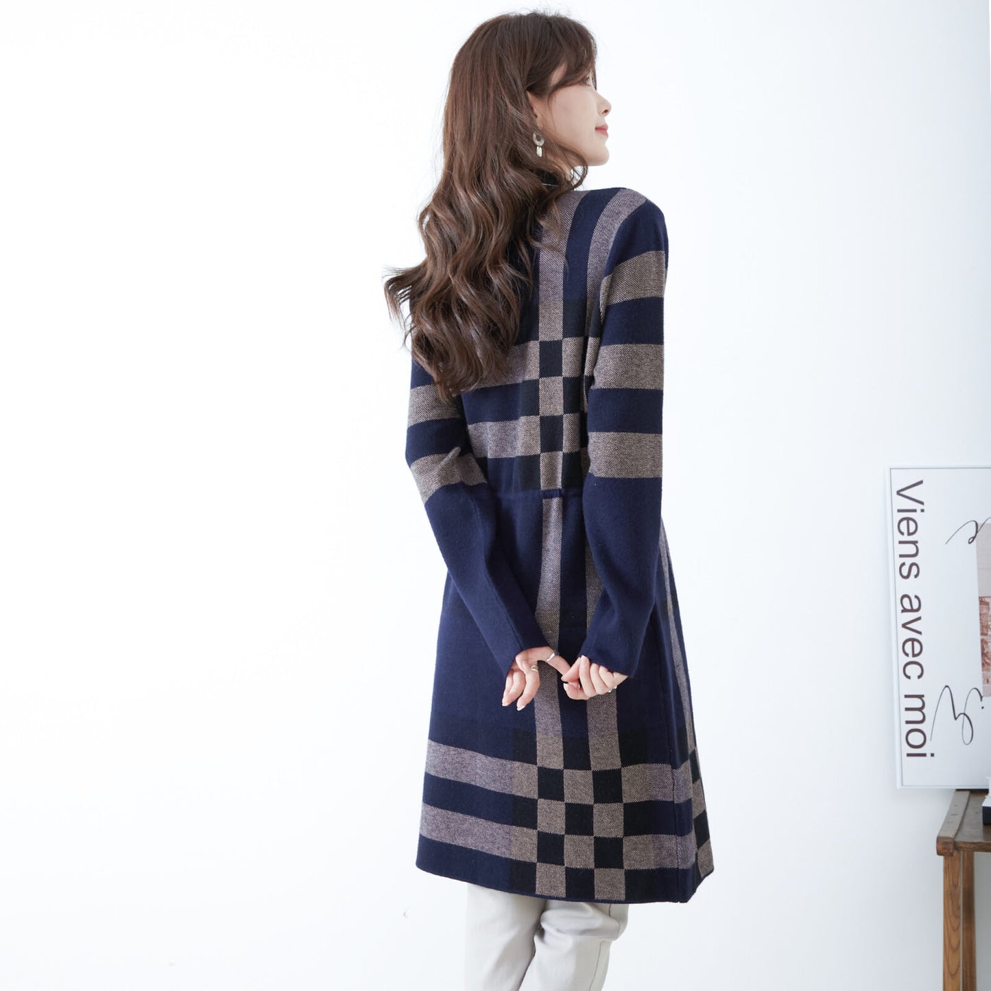 Plaid Knit Dress 格子針織連身裙