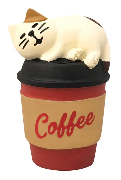 Decole Cocombre - Cat on Coffee Cup 擺設：貓貓在咖啡杯上