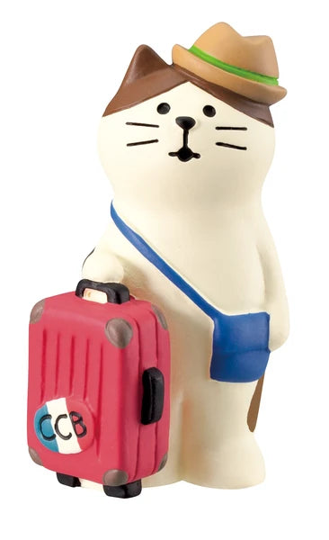 Decole Concombre - Cat with Suitcase 旅行的貓貓